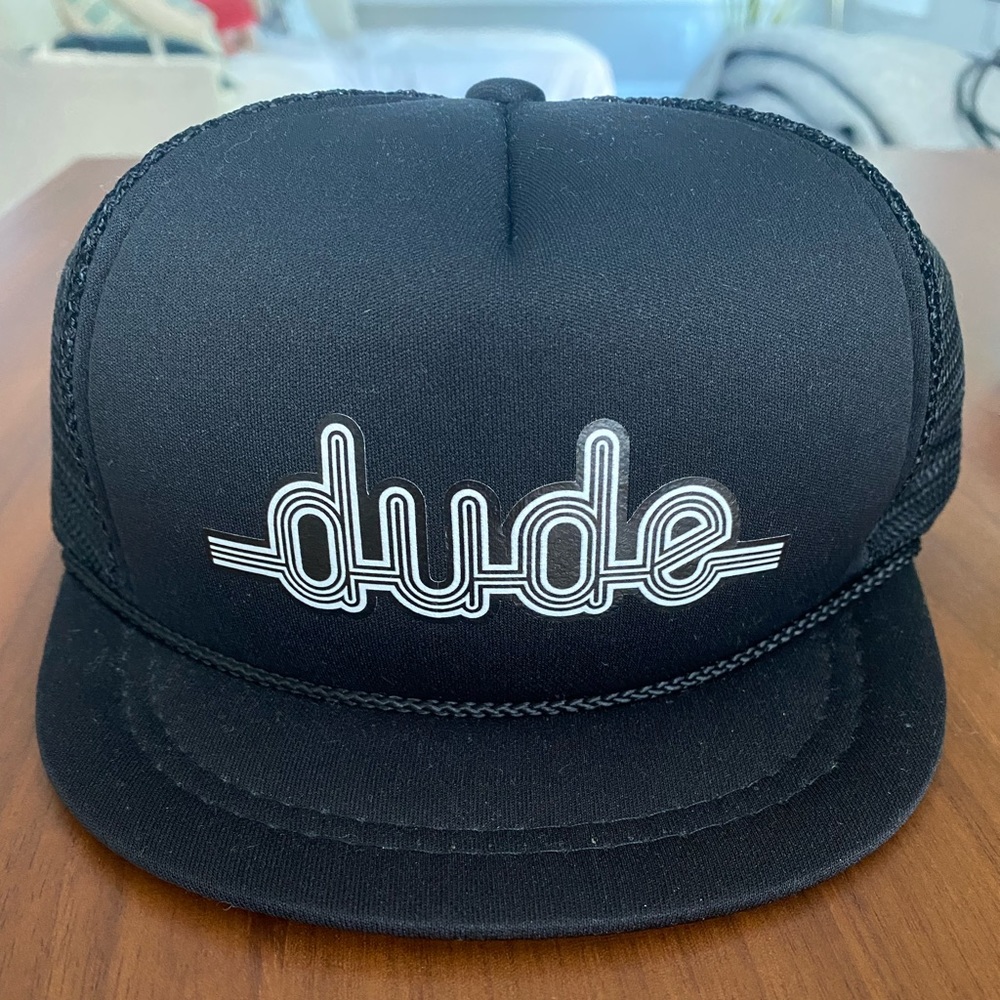 Infant Dude Trucker Hat Black